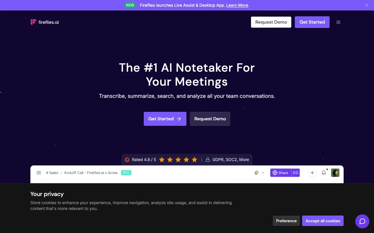 Fireflies.ai screenshot