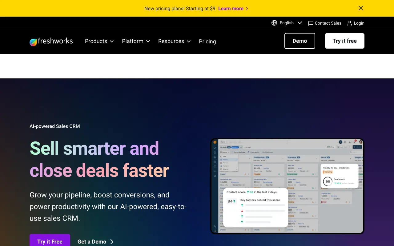 Freshsales screenshot