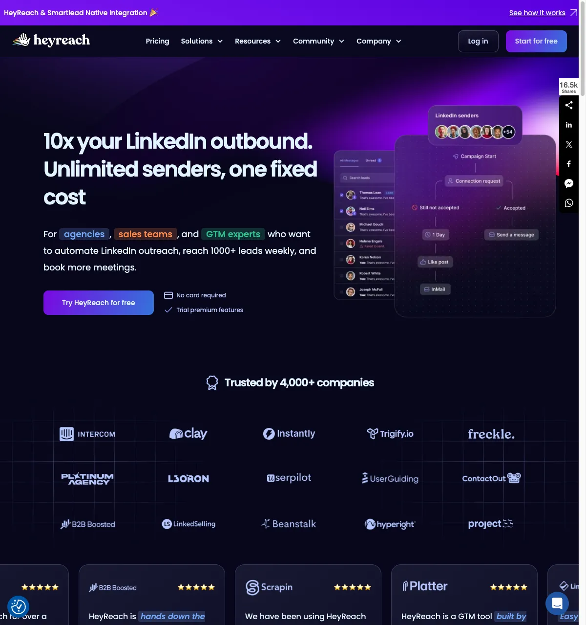 HeyReach screenshot