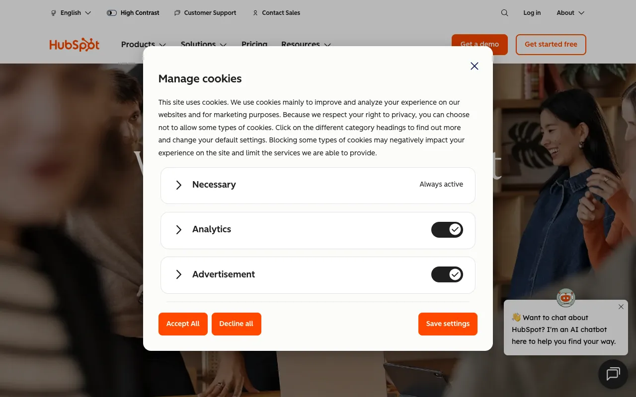 HubSpot CRM screenshot
