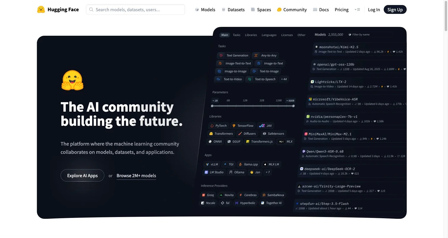 Hugging Face screenshot