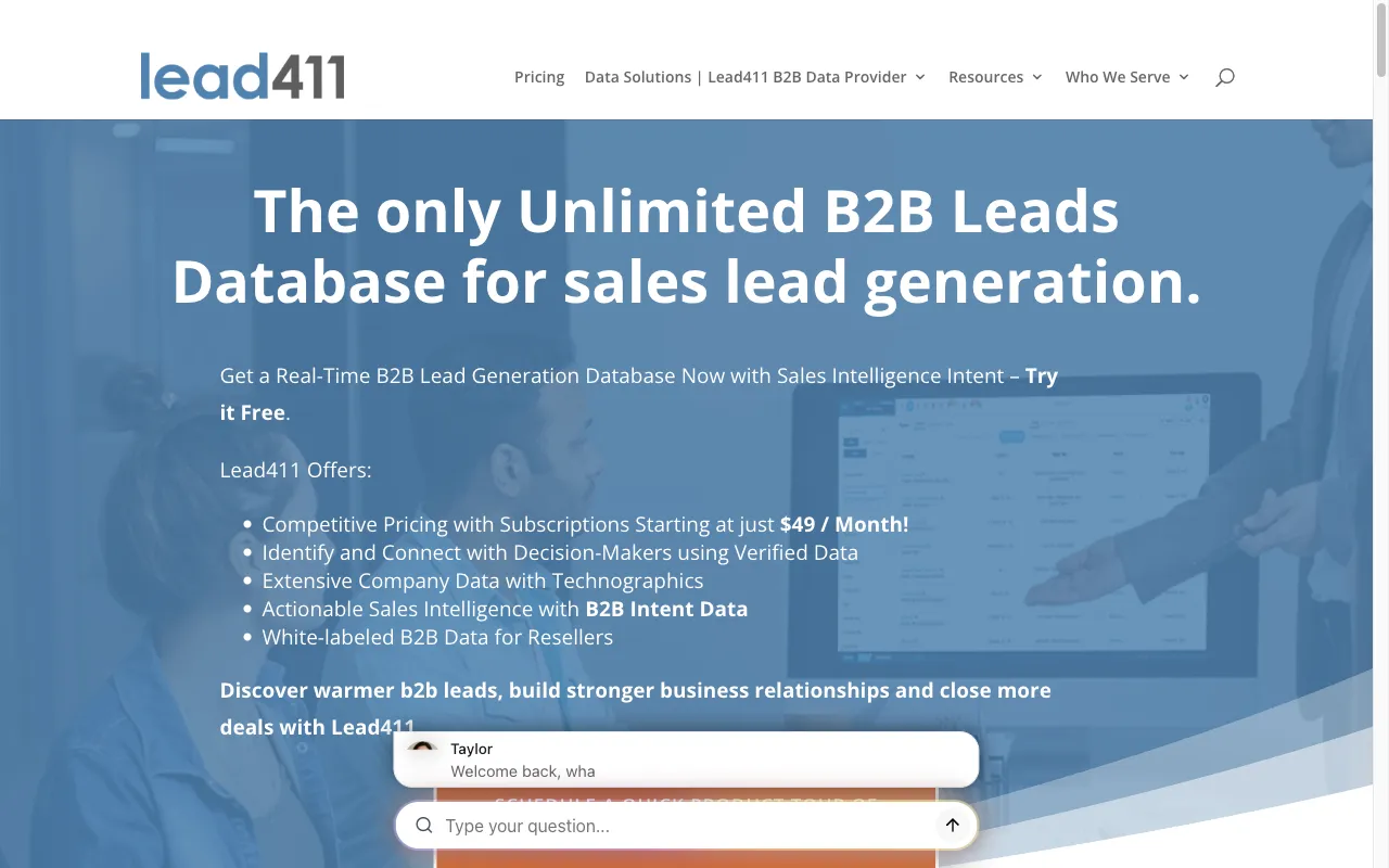 Lead411 screenshot
