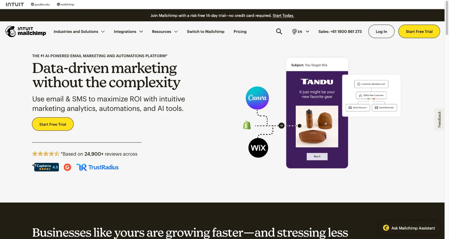 Mailchimp screenshot