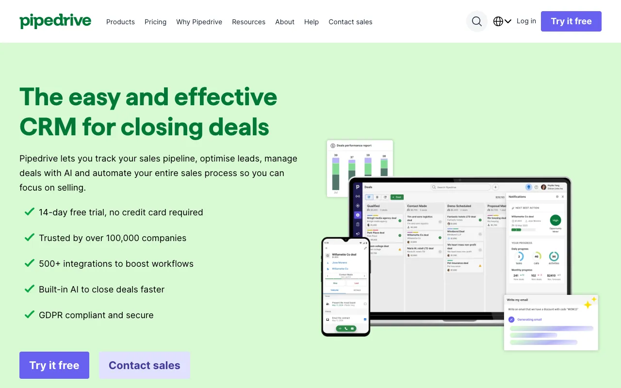 Pipedrive screenshot