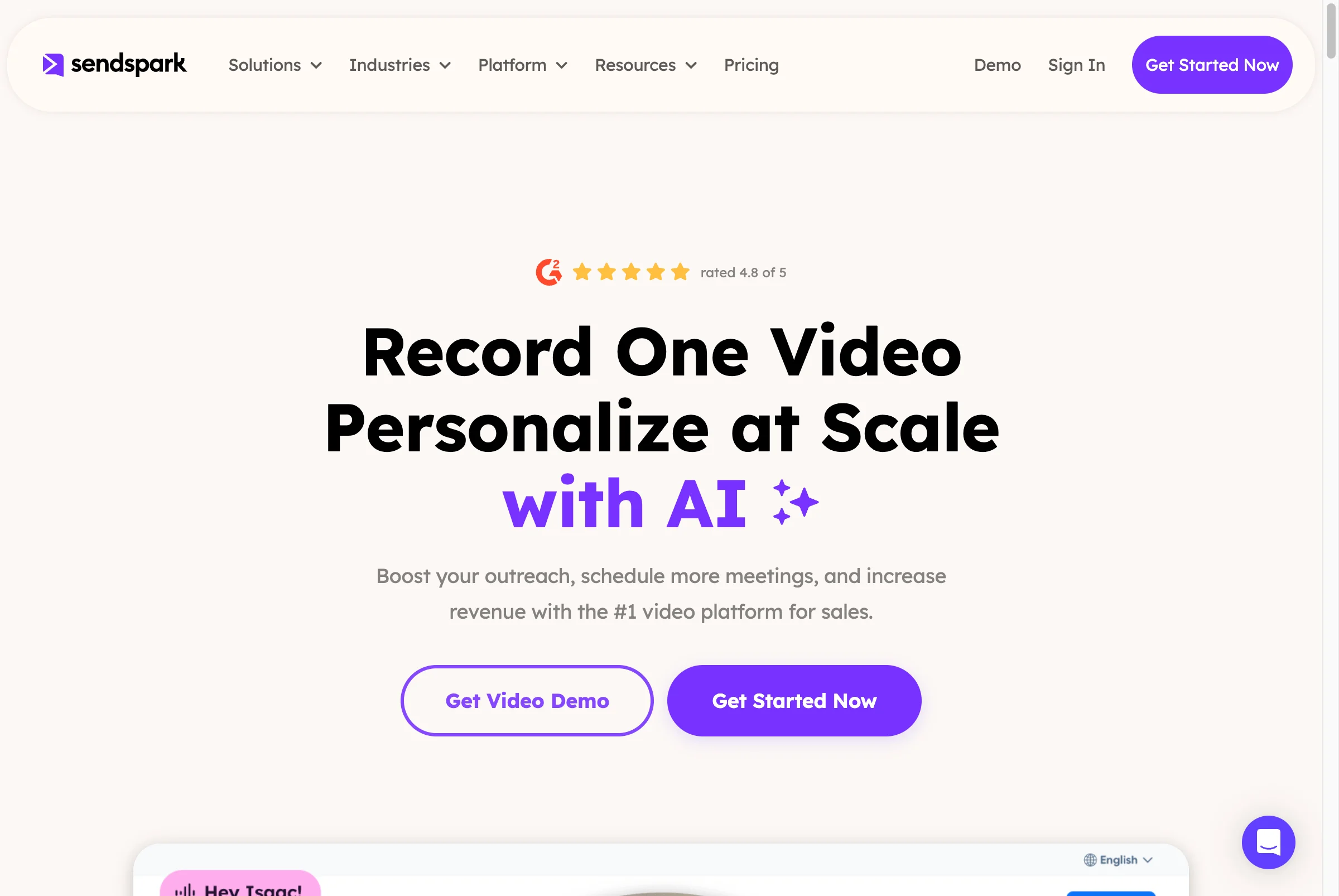 Sendspark screenshot
