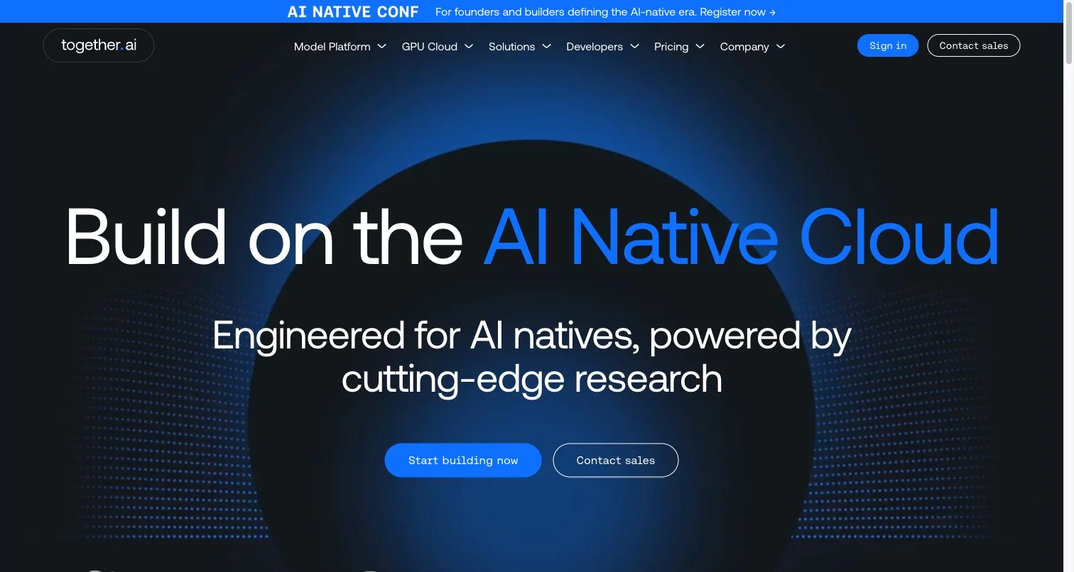 Together AI screenshot